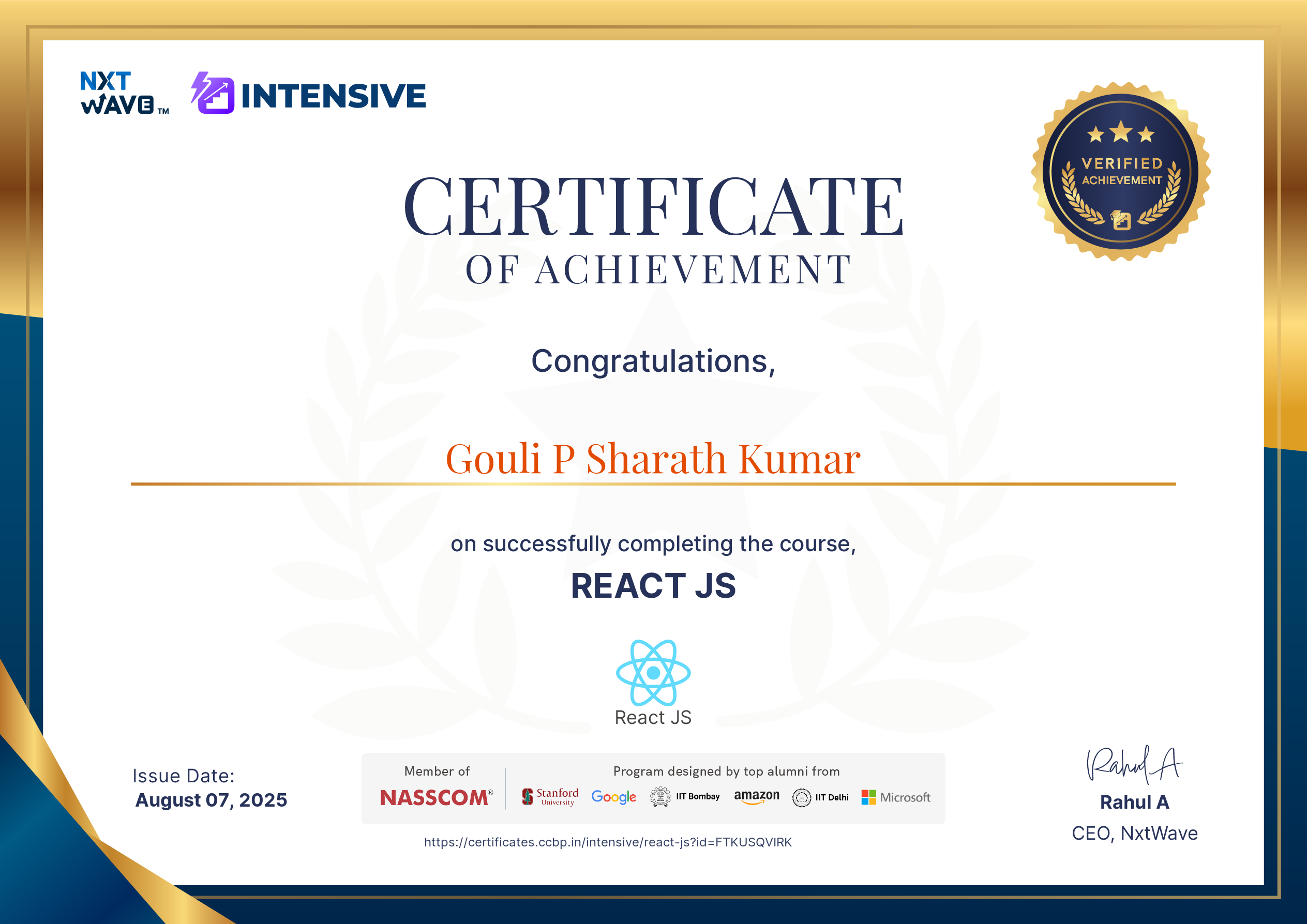 Gouli P. Sharath Kumar - Full Stack Developer | React.js · Node.js ...