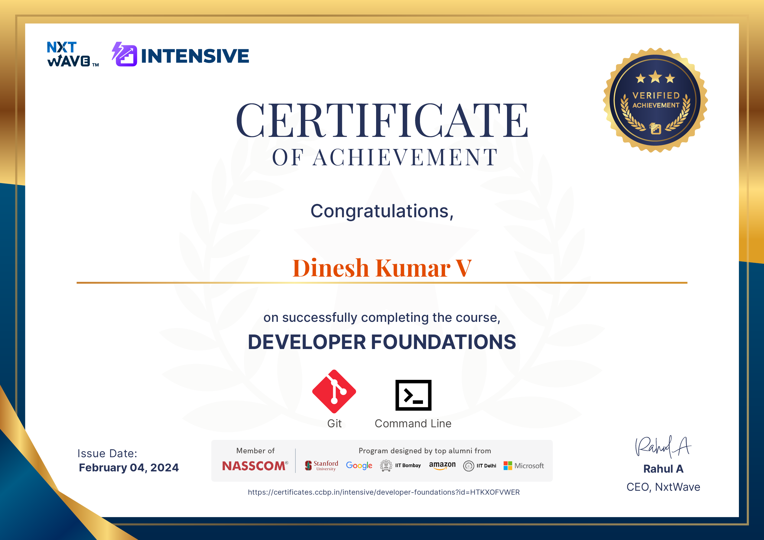 Dinesh Kumar V - Full Stack Development Trainee at NXT Wave, Knows ...