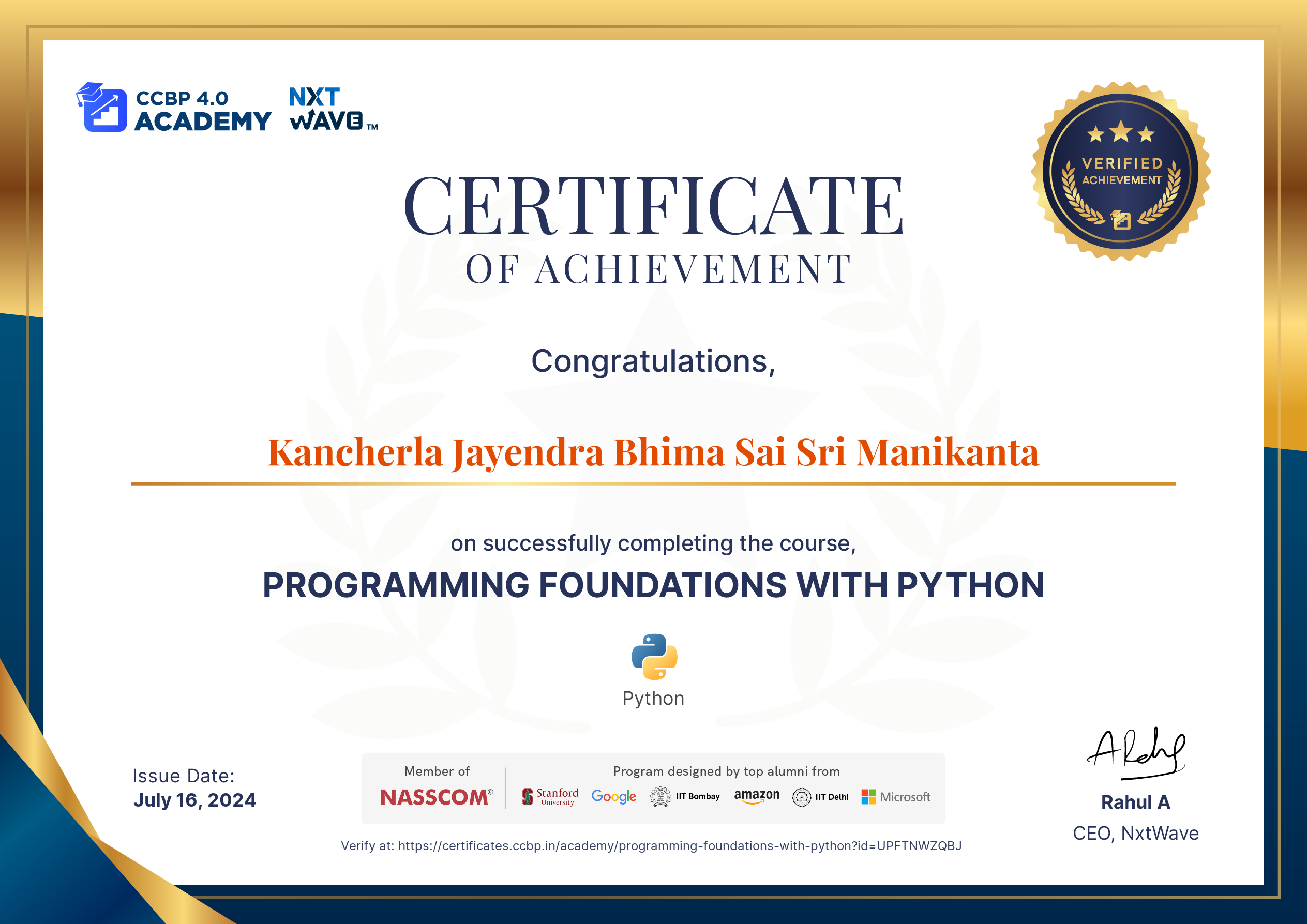 JAYENDRA KANCHERLA - BCA Graduate | Python & Machine Learning Developer ...