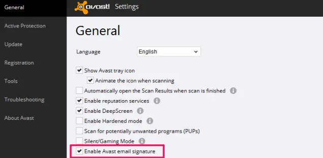 Remove Avast Email Signature?