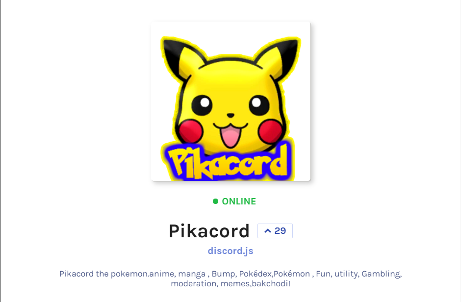 Pikacord