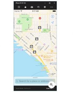 Remoted iOS emulator