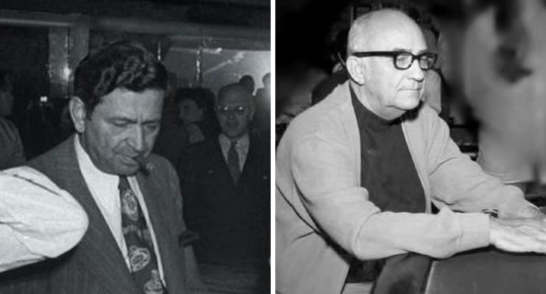Nick Dandolos - Nick the Greek (L) & Johny Moss (R) at WSOP