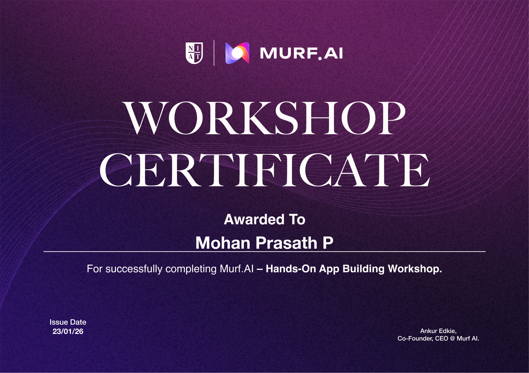 Mohan Prasath P - Full Stack Developer & AI Builder | React · Python ...
