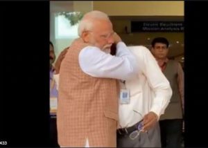 PM Narendra Modi Hugs consoles ISRO Chief K Sivan after he broke down in Tears