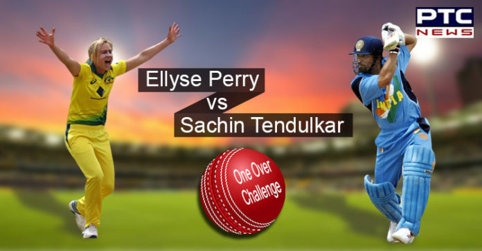 Sachin Tendulkar vs Ellyse Perry , Australia Bushfire Cricket Bash Melbourne Sachin Tendulkar vs Ellyse Perry , Australia Bushfire Cricket Bash Melbourne