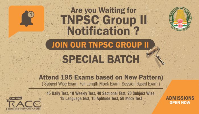 TNPSC GROUP 2 COACHING CLASSES IN TAMILNADU - RACE INSTITUTE
