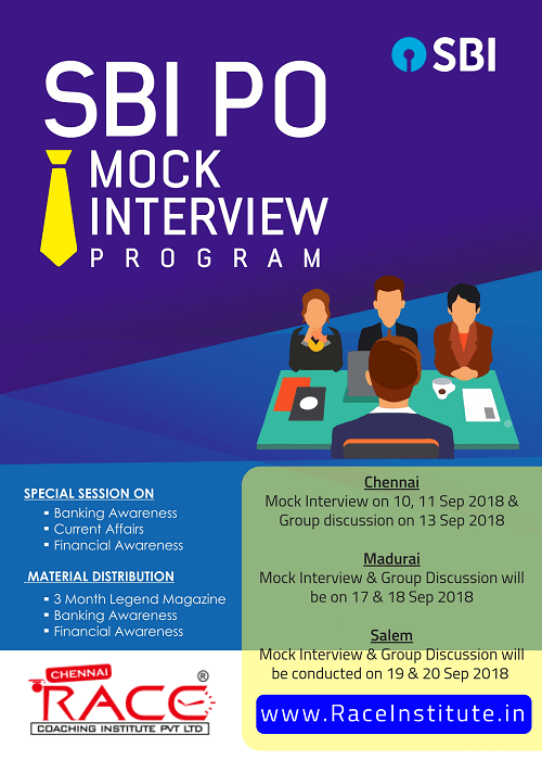 SBI PO 2018 - MOCK INTERVIEW PROGRAM IN RACE INSTITUTE - BEST SBI PO EXAM COACHING-min SBI PO 2018 - MOCK INTERVIEW PROGRAM IN RACE INSTITUTE - BEST SBI PO EXAM COACHING-min