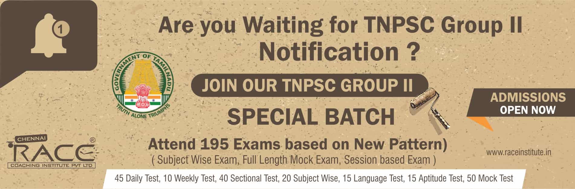 Tnpsc group 2 coaching class race institute