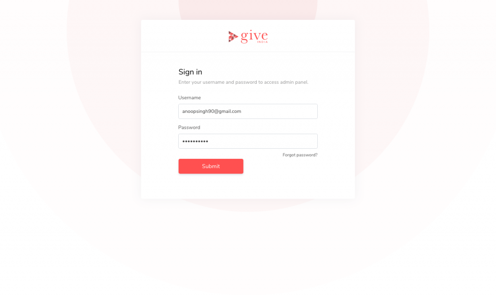 Signin Prototype