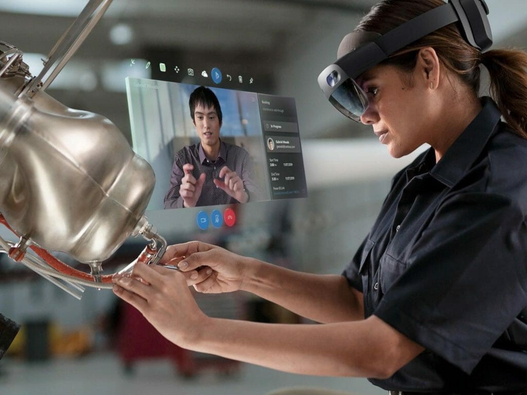 Figure: Mixed reality in Microsoft hololens 