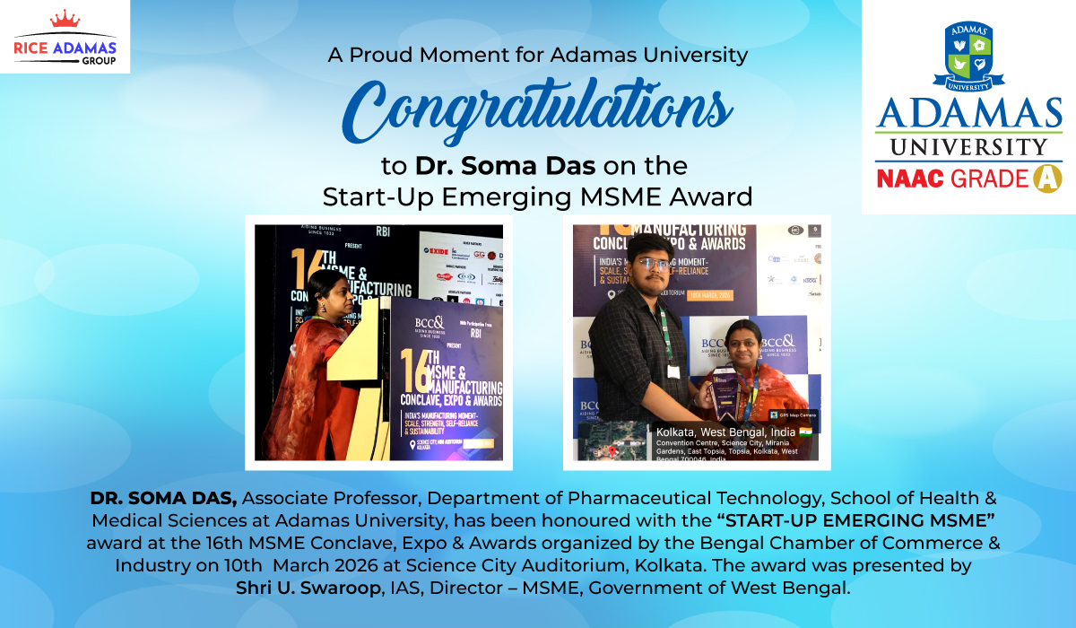Dr. Soma Das Receives “Start-Up Emerging MSME” Award at the 16th MSME Conclave, Expo & Awards
