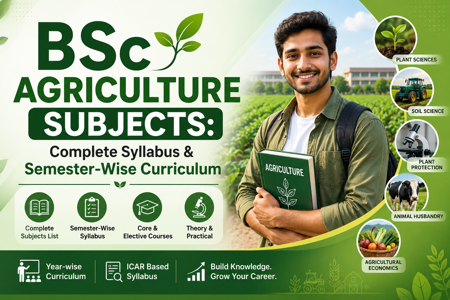 BSc Agriculture Subjects: Complete Syllabus & Semester-Wise Curriculum