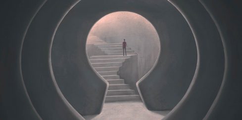 Ascending stairs rather than taking lift
