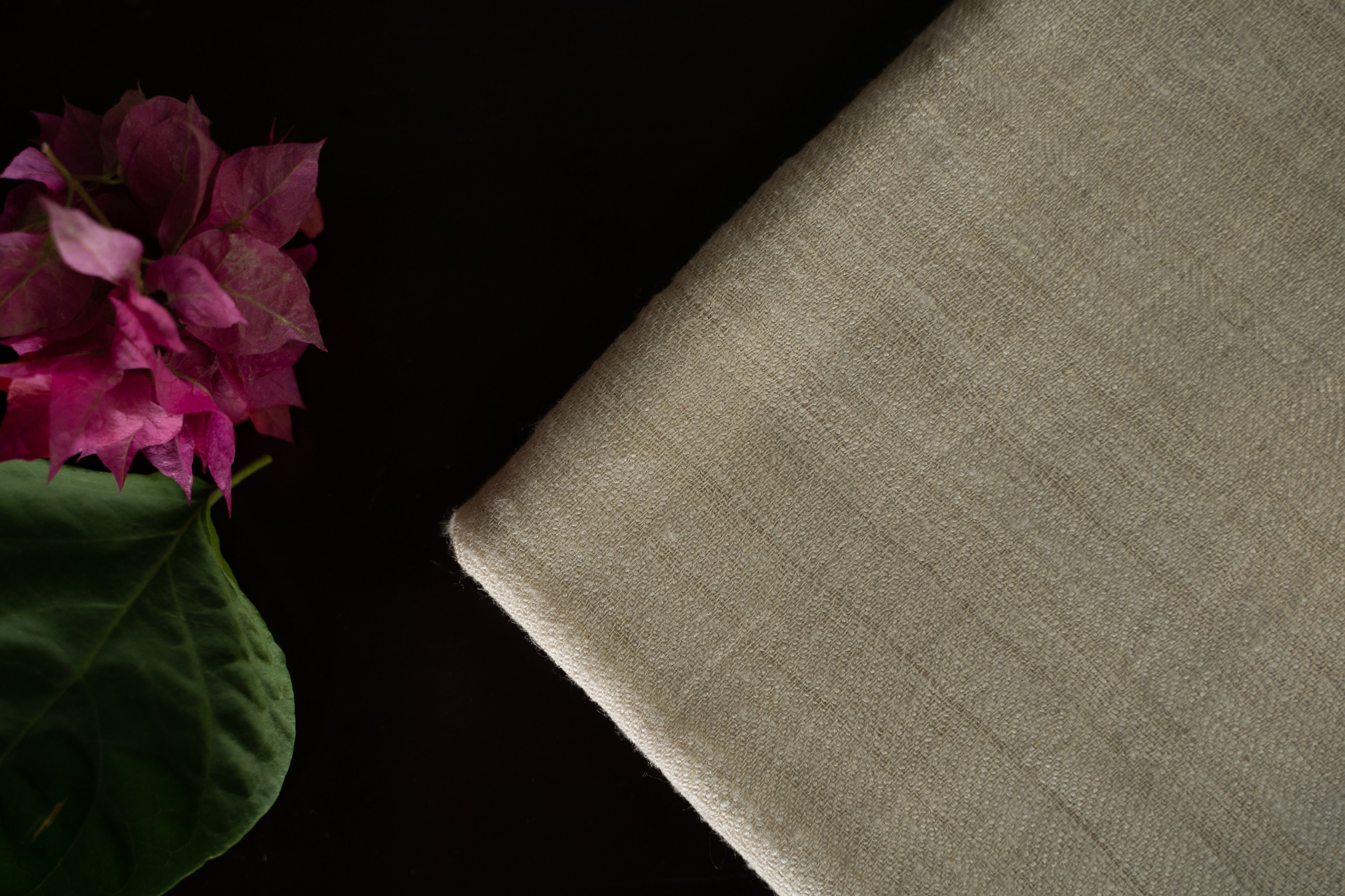 Handwoven Eri Silk Natural Dyed Fabric-Natural Offwhite - No Dye