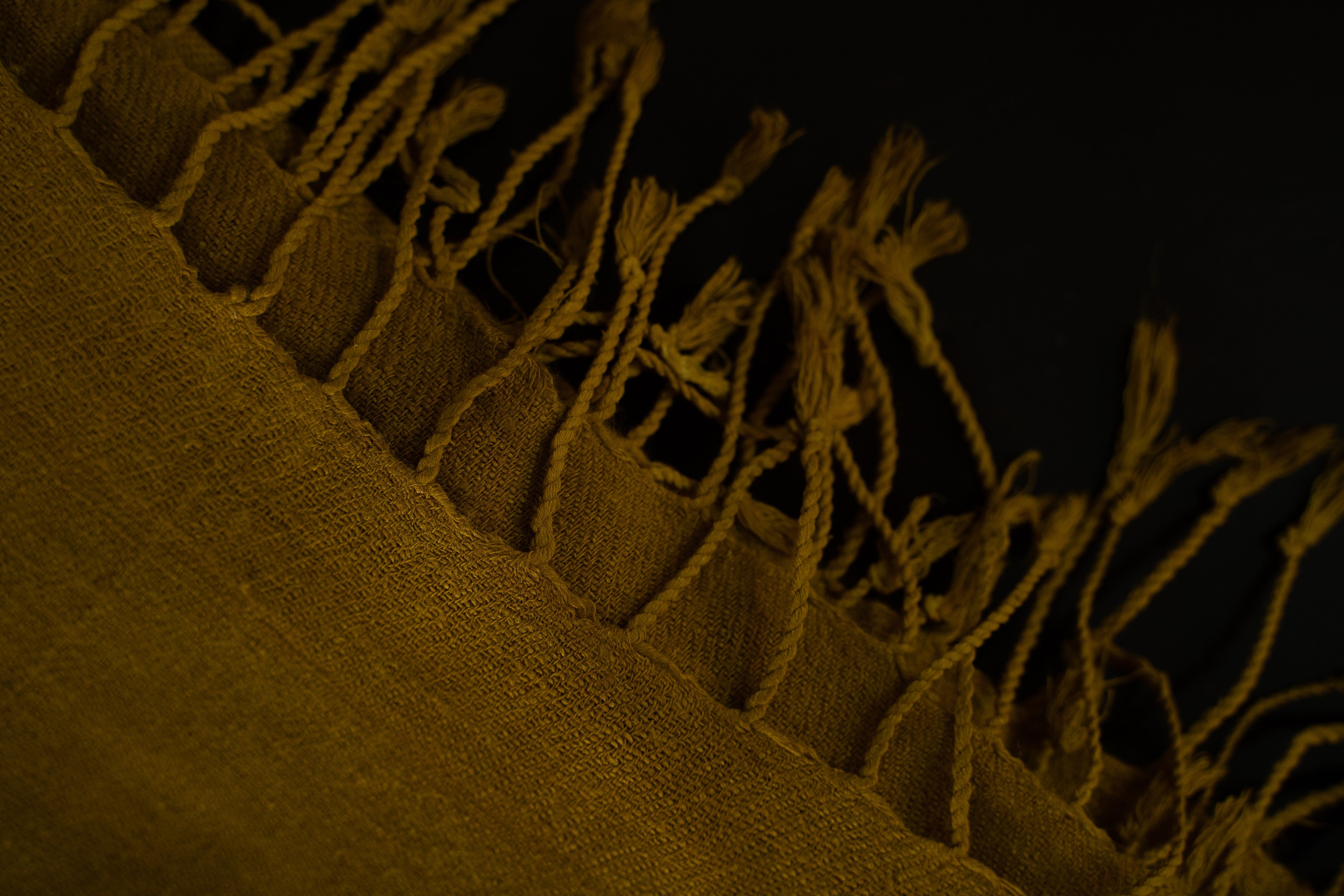 Handwoven Eri Silk Natural Dyed Fabric-Yellow - Turmeric