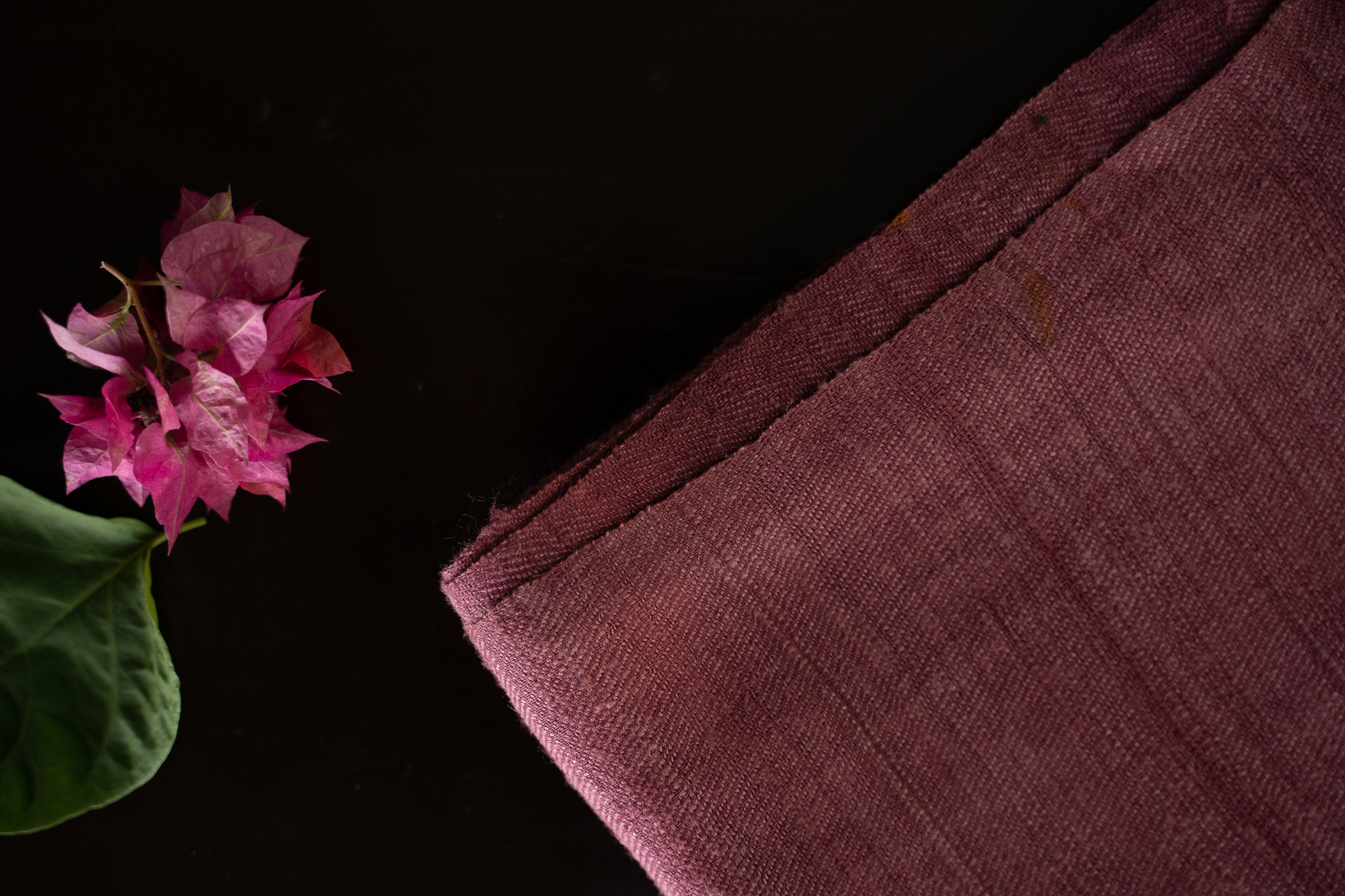 Handwoven Eri Silk Natural Dyed Fabric-Yellow - Turmeric