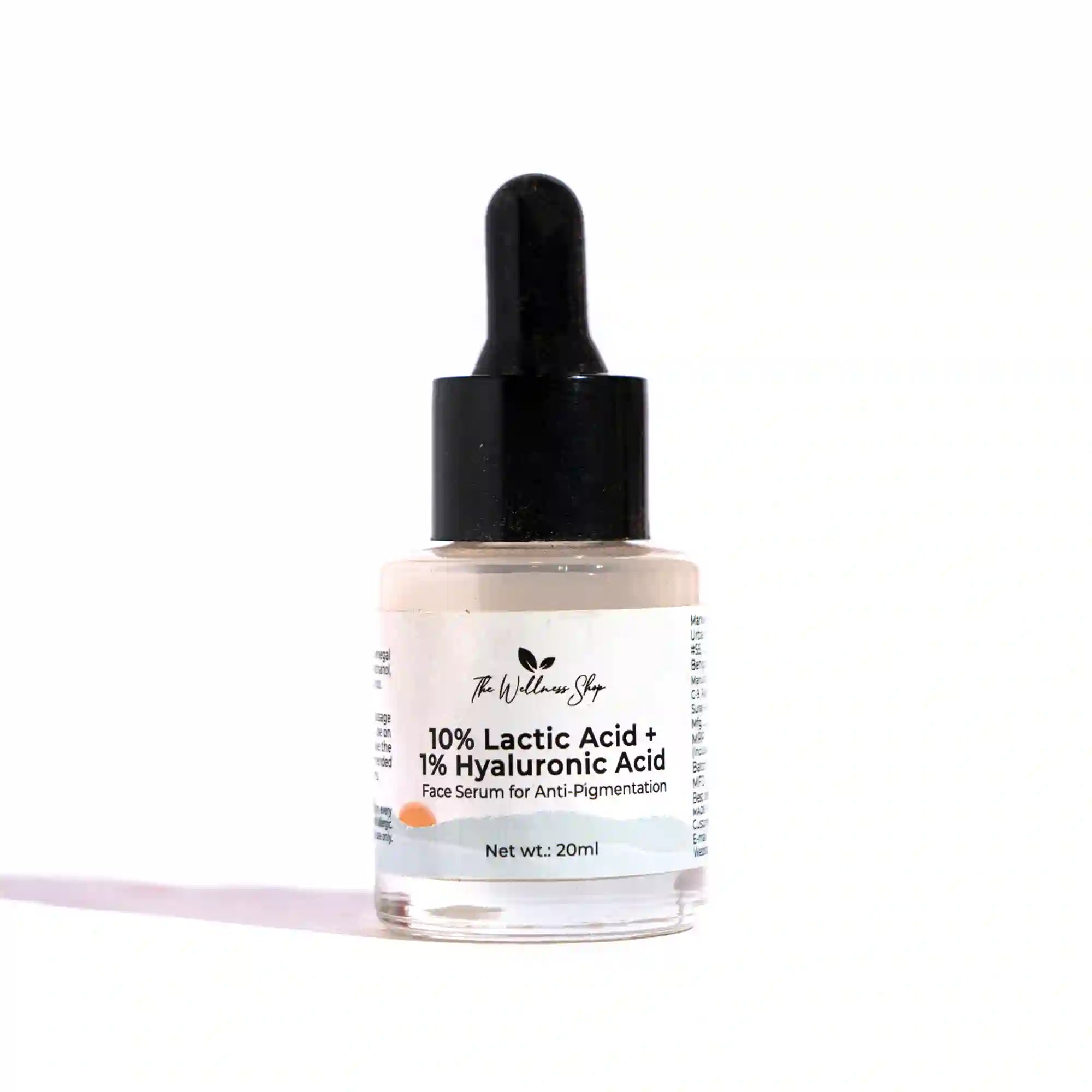 10% LACTIC ACID+ 1% HYALURONIC ACID - FACE SERUM FOR ANTI - PIGMENTATION-20ml