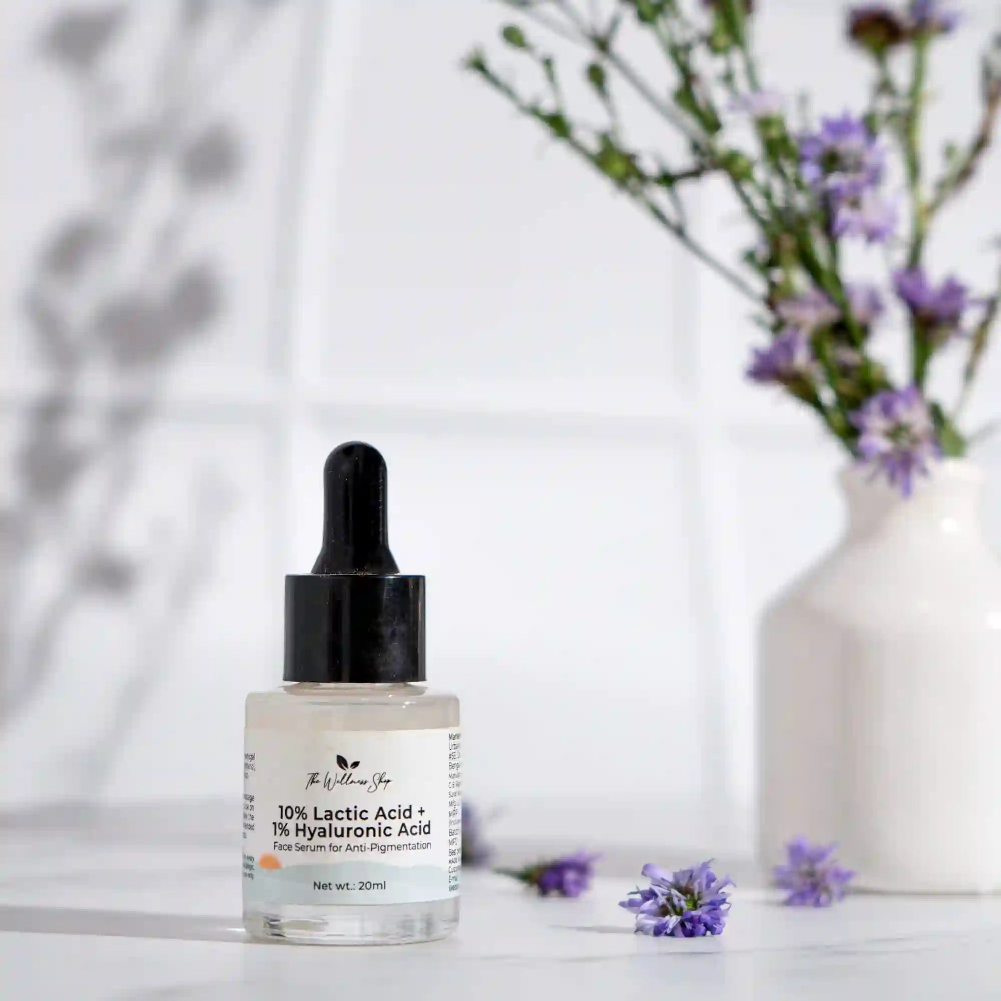 10% LACTIC ACID+ 1% HYALURONIC ACID - FACE SERUM FOR ANTI - PIGMENTATION-20ml