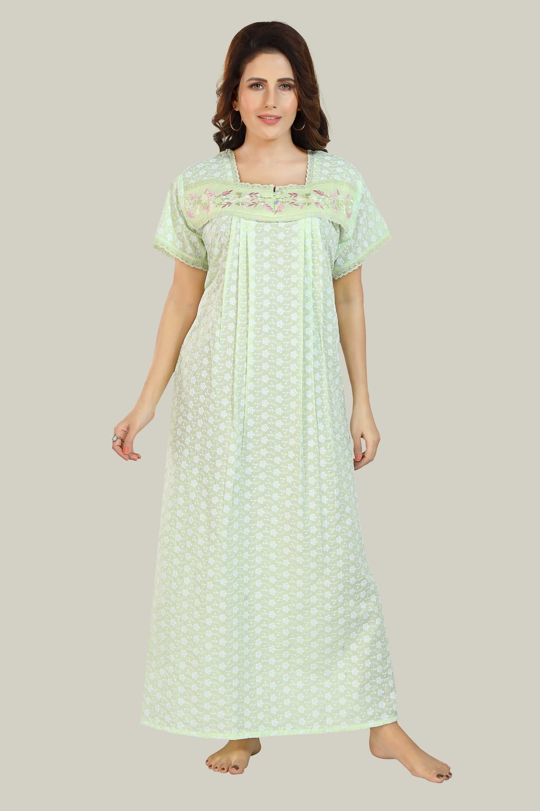 Mint Green Chikankari Arya-XL
