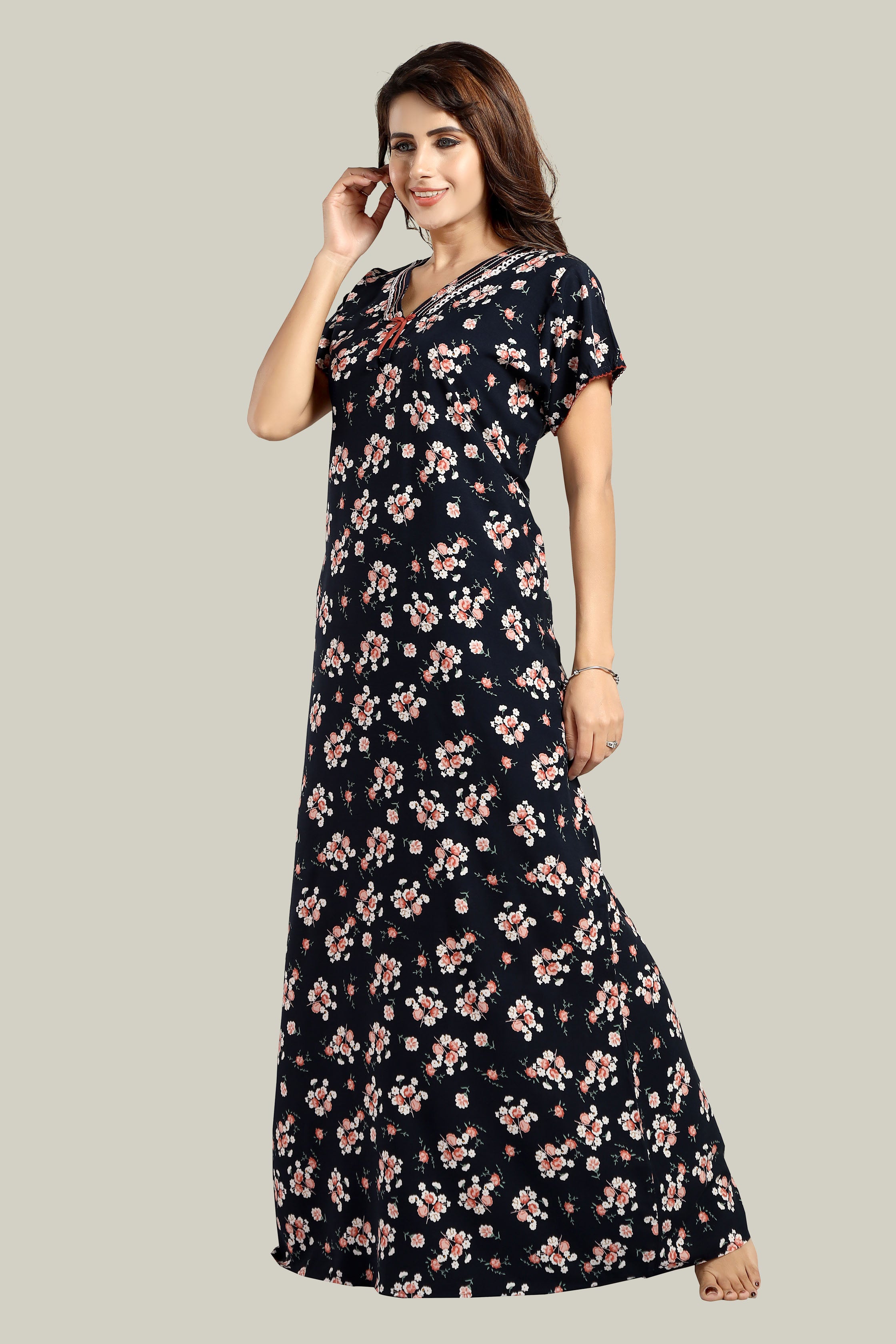 Navy Blue Reyon Dia-XL