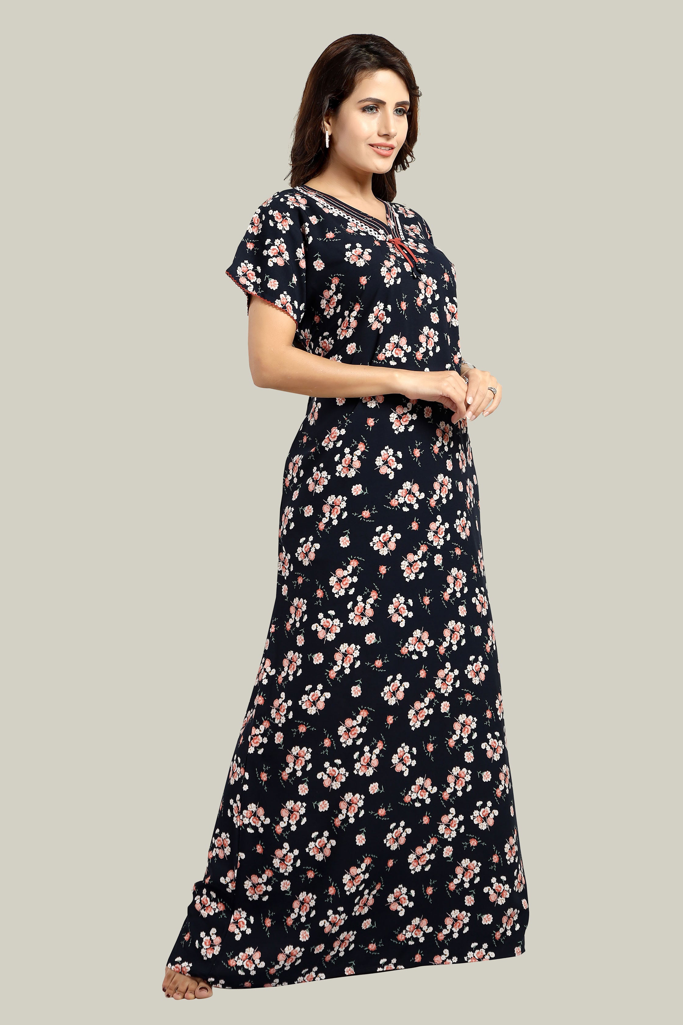 Navy Blue Reyon Dia-XL