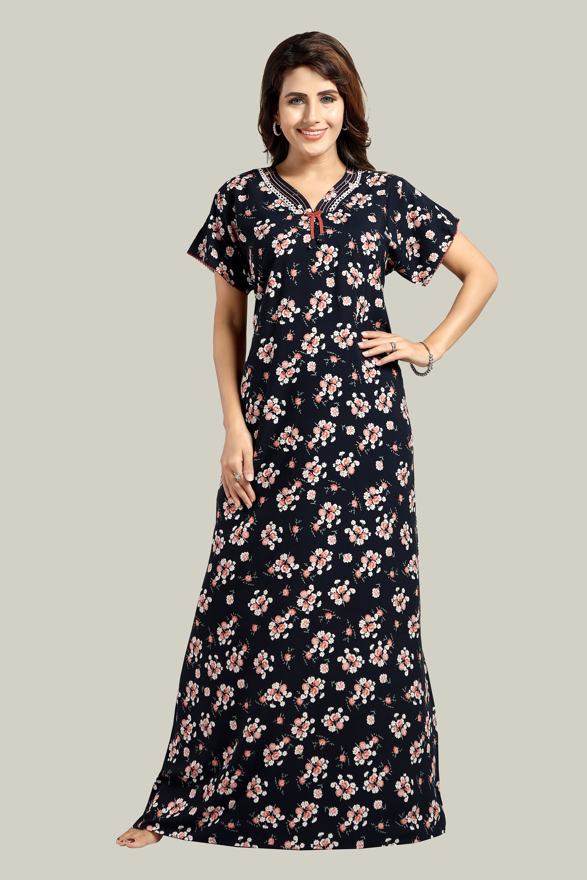 Navy Blue Reyon Dia-XL