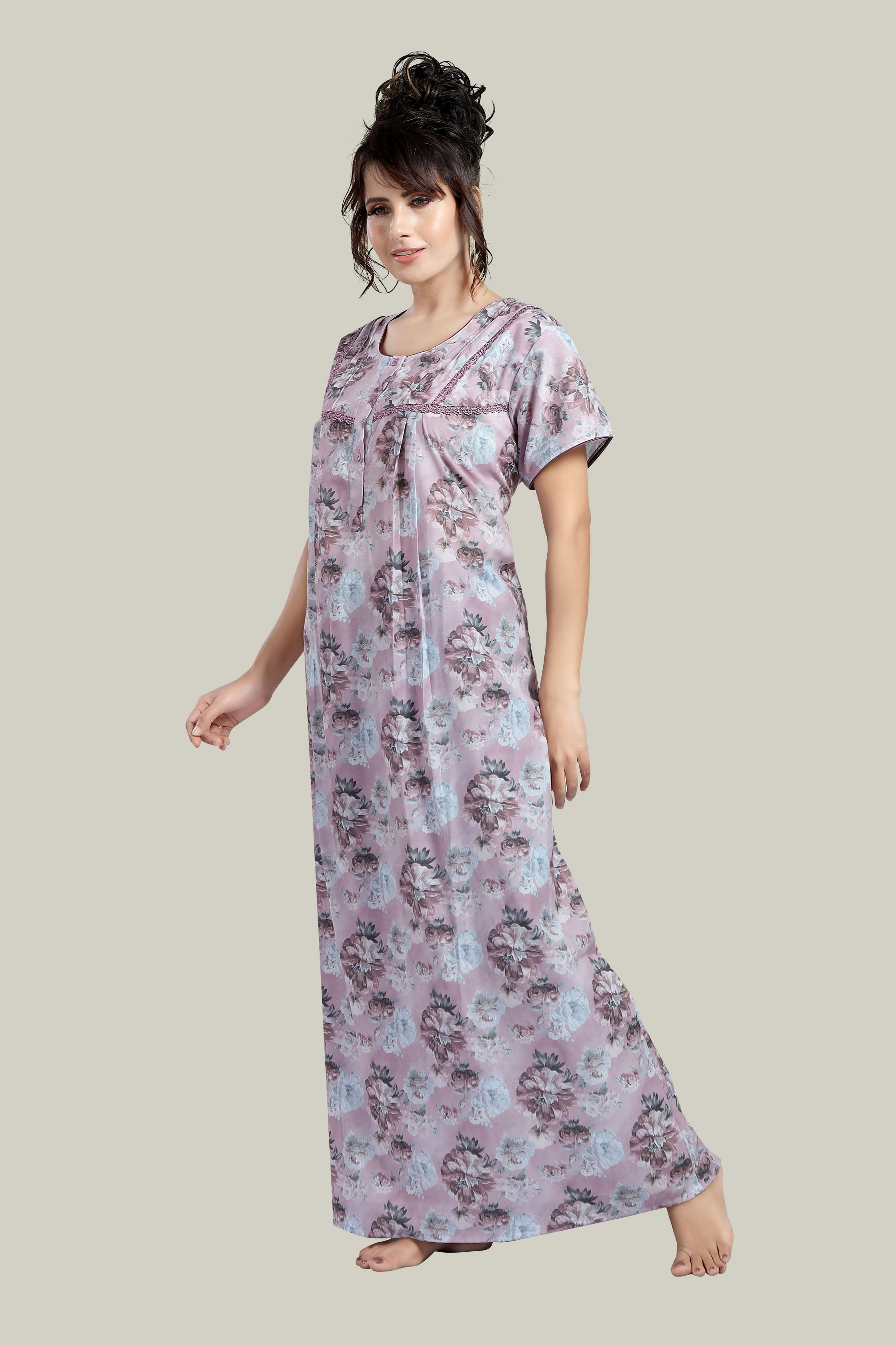 Digital Pearl Pink Reyon Anchal-M