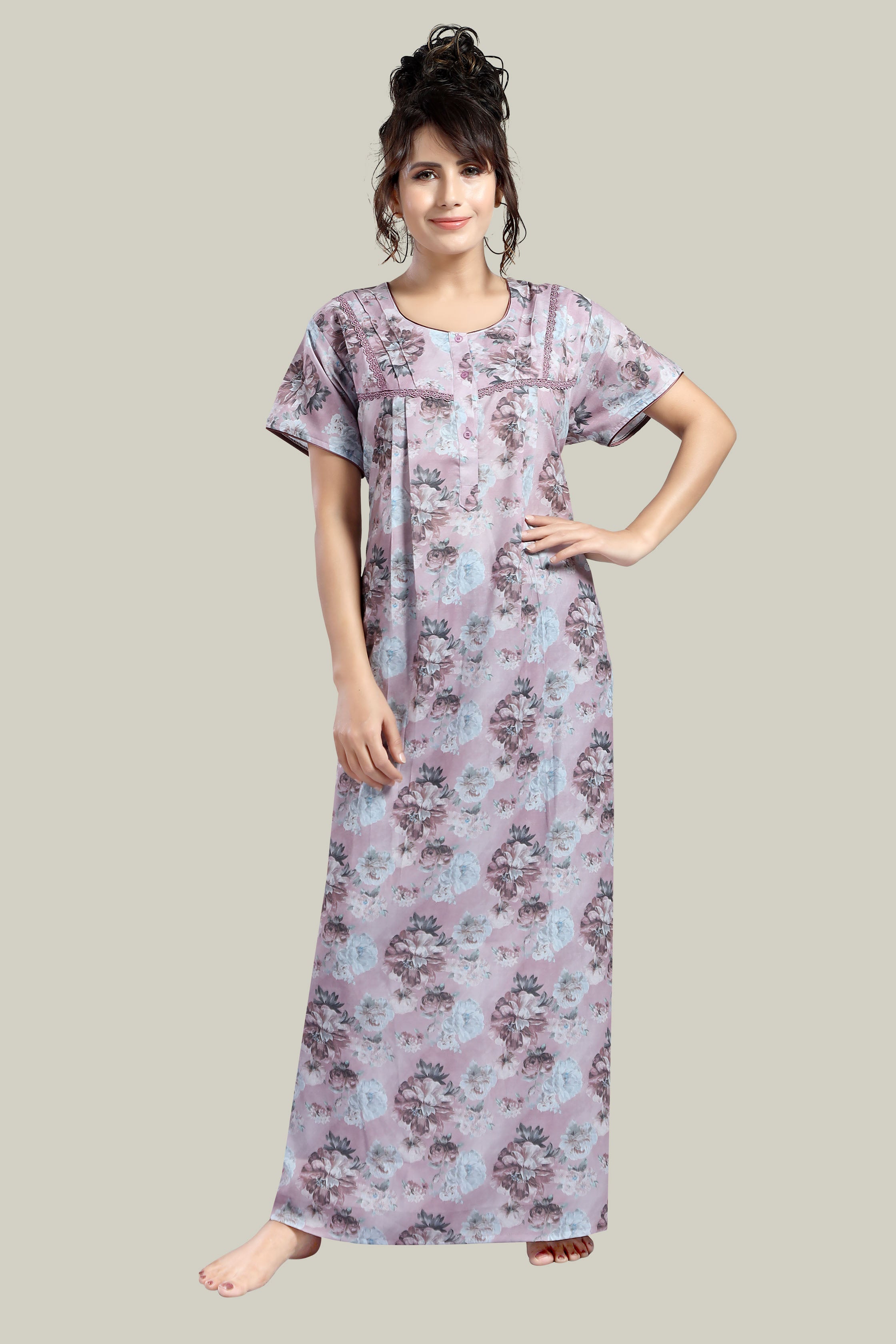 Digital Pearl Pink Reyon Anchal-M