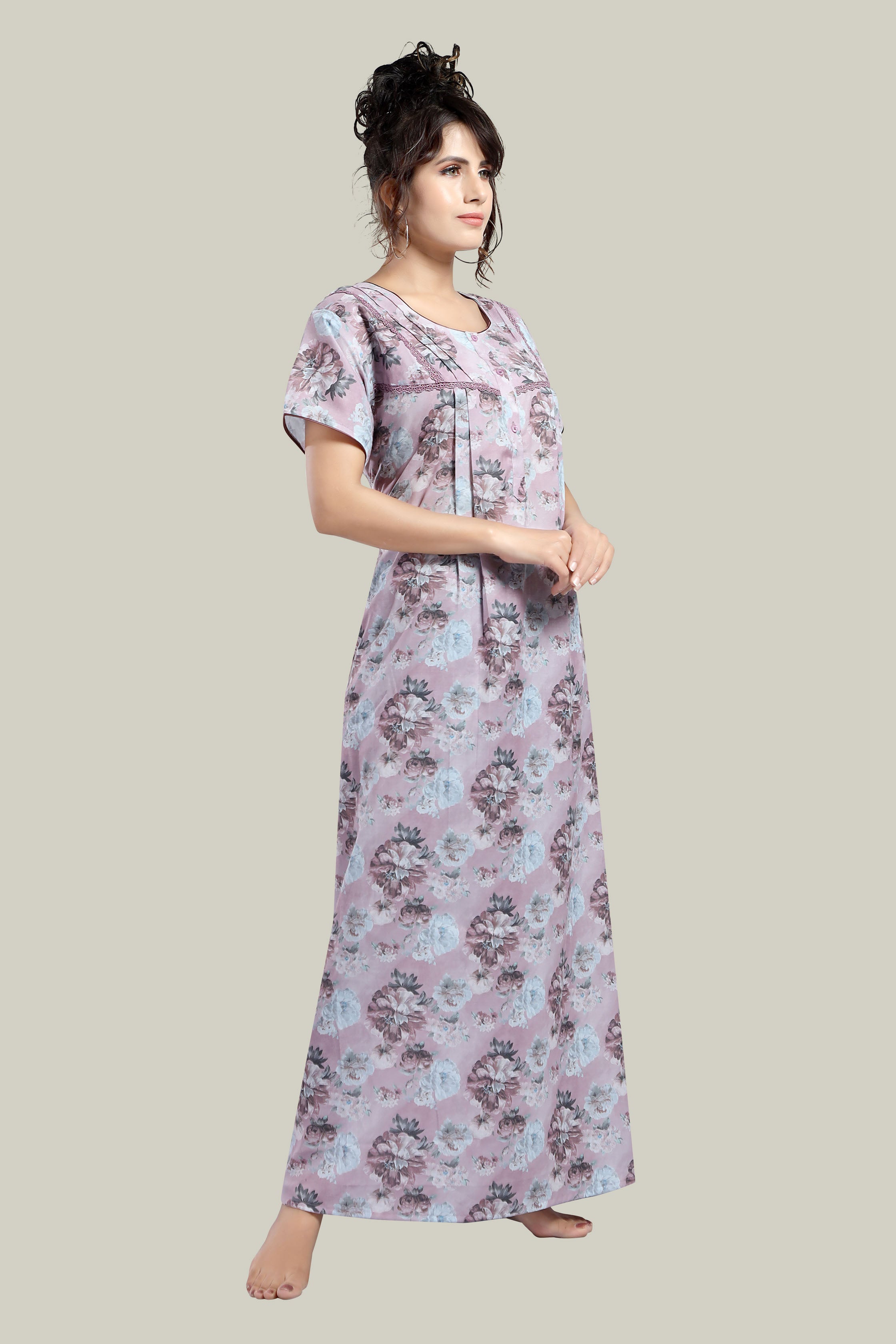 Digital Pearl Pink Reyon Anchal-M
