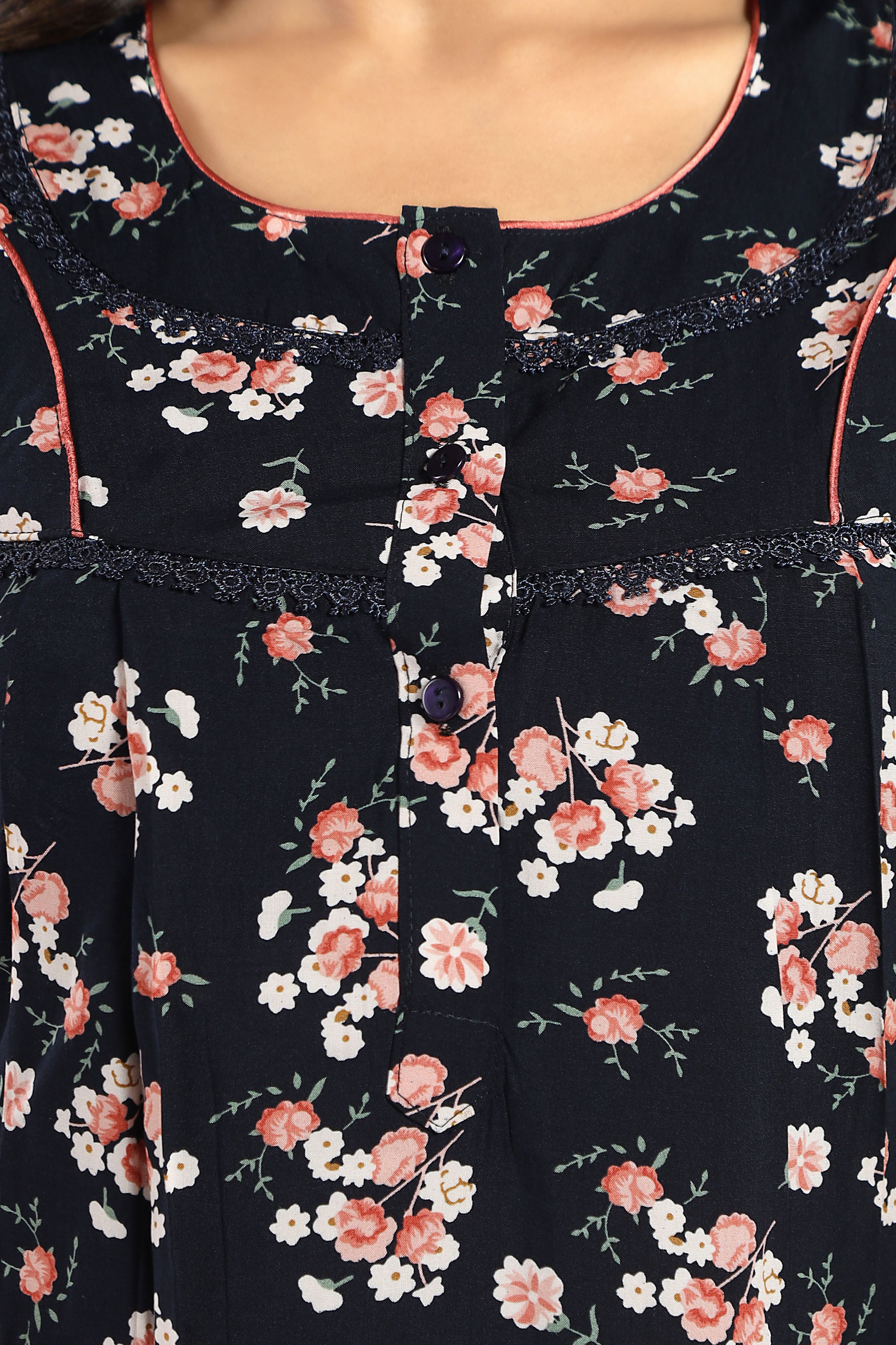 Navy Blue Reyon Sahana-2XL