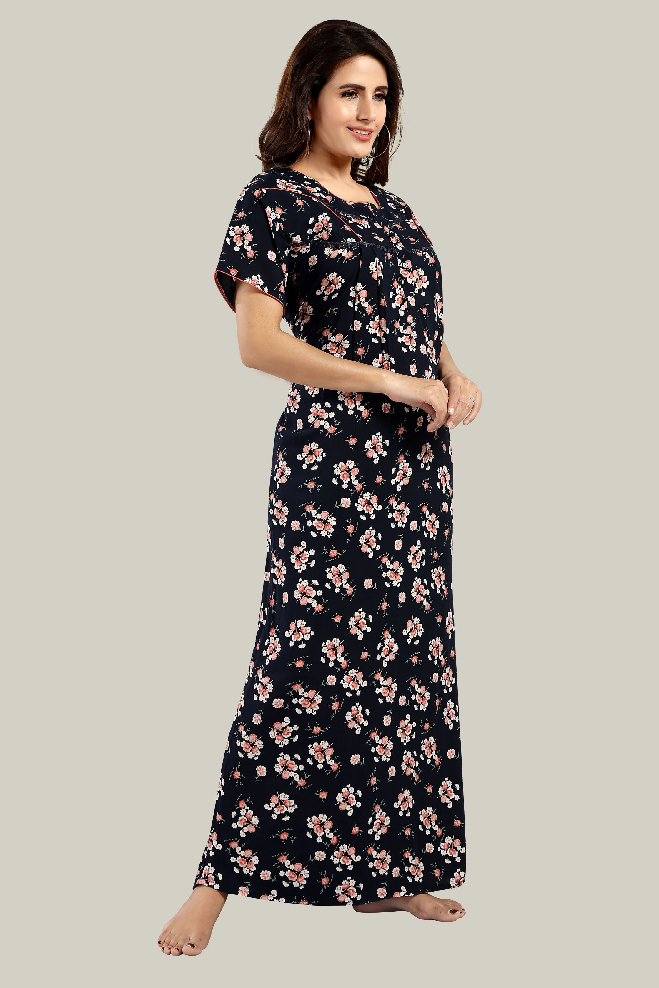 Navy Blue Reyon Sahana-2XL