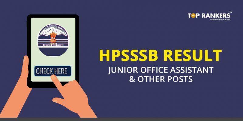 HPSSSB Result for Junior Office Assistant and Other Posts