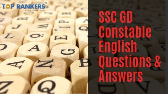 SSC GD Constable English Questions