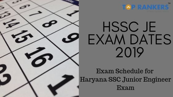 HSSC JE Exam Dates