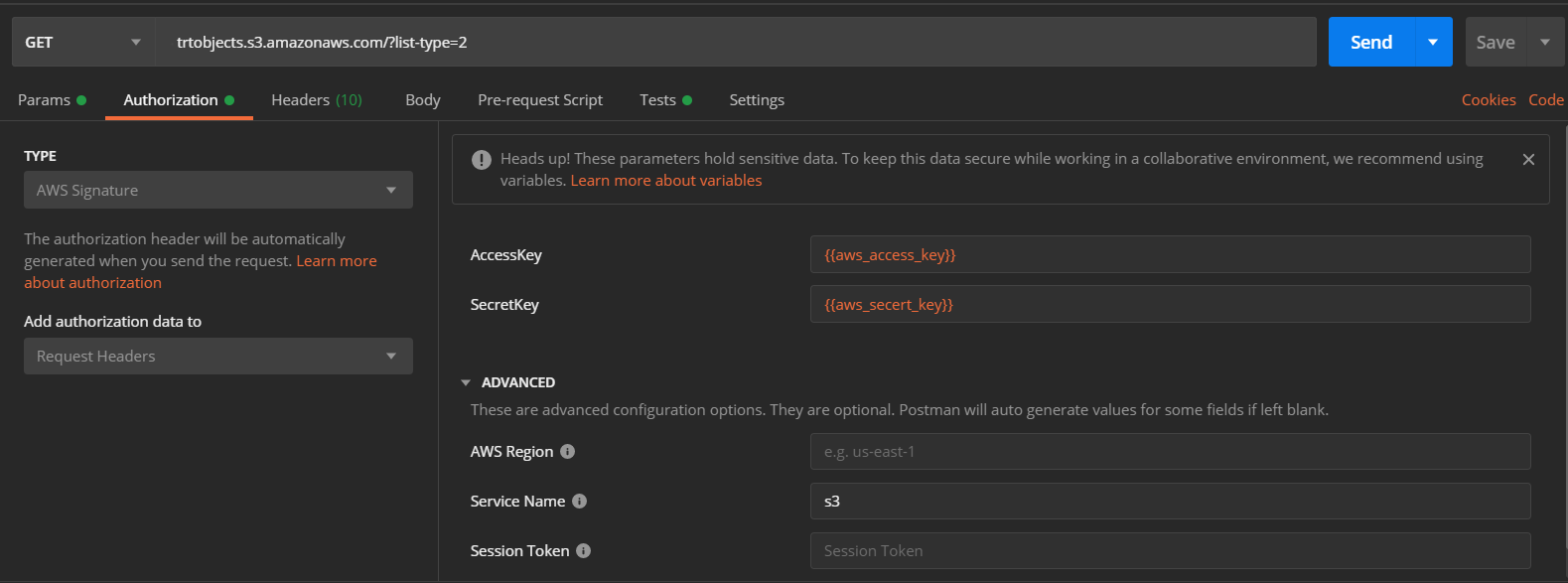 postman console show authentication