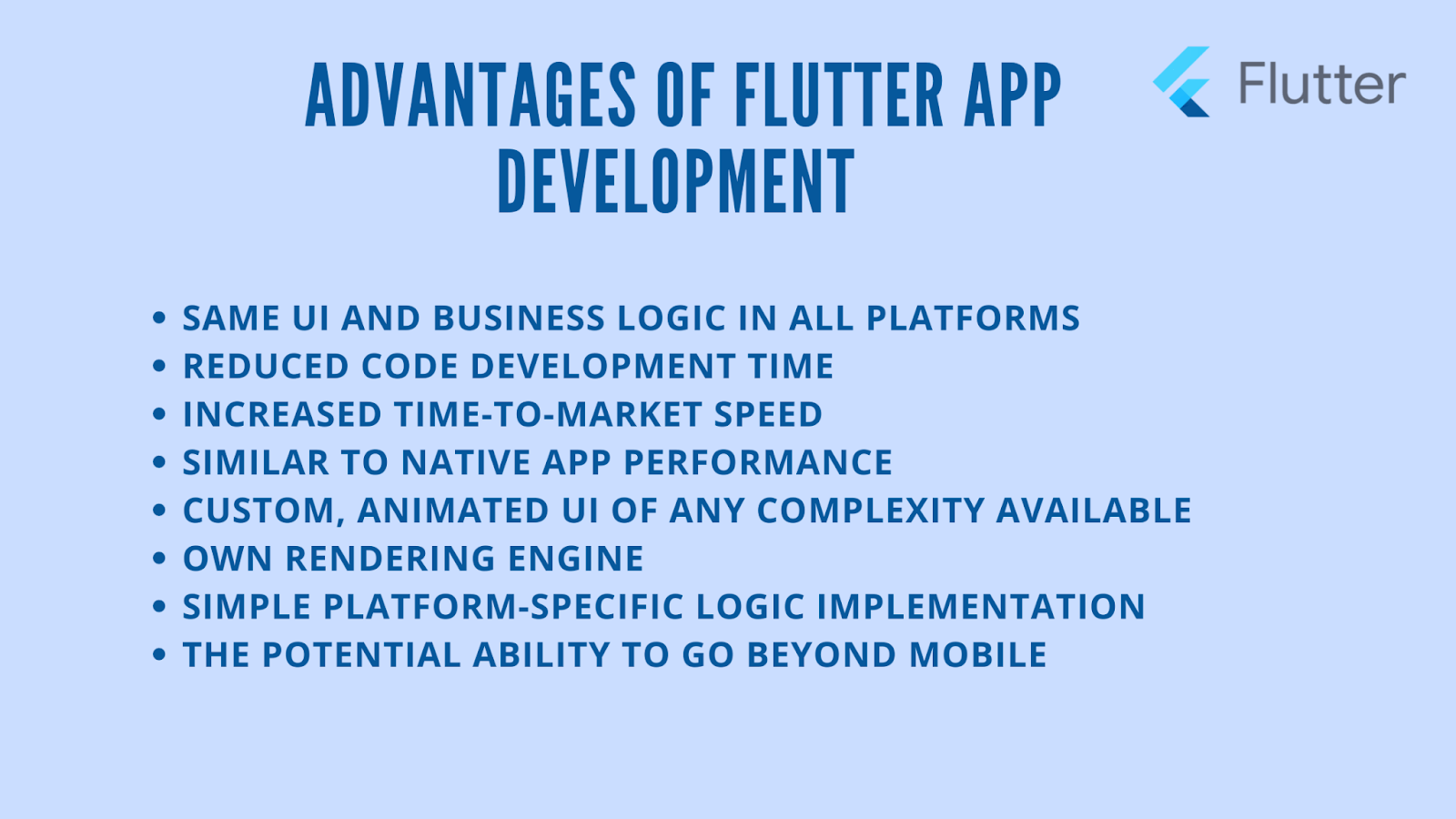 Advantages of flutter app development