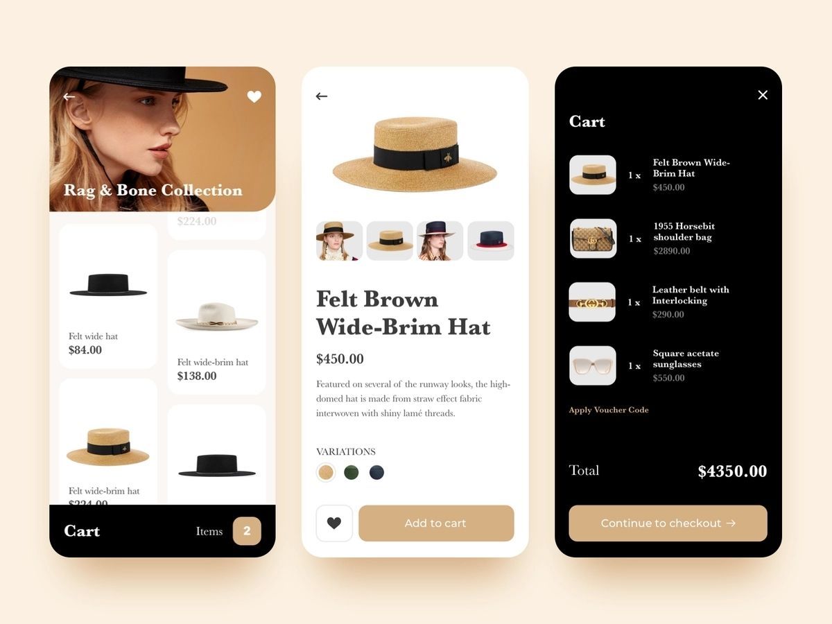 Shopping app built using react native technology