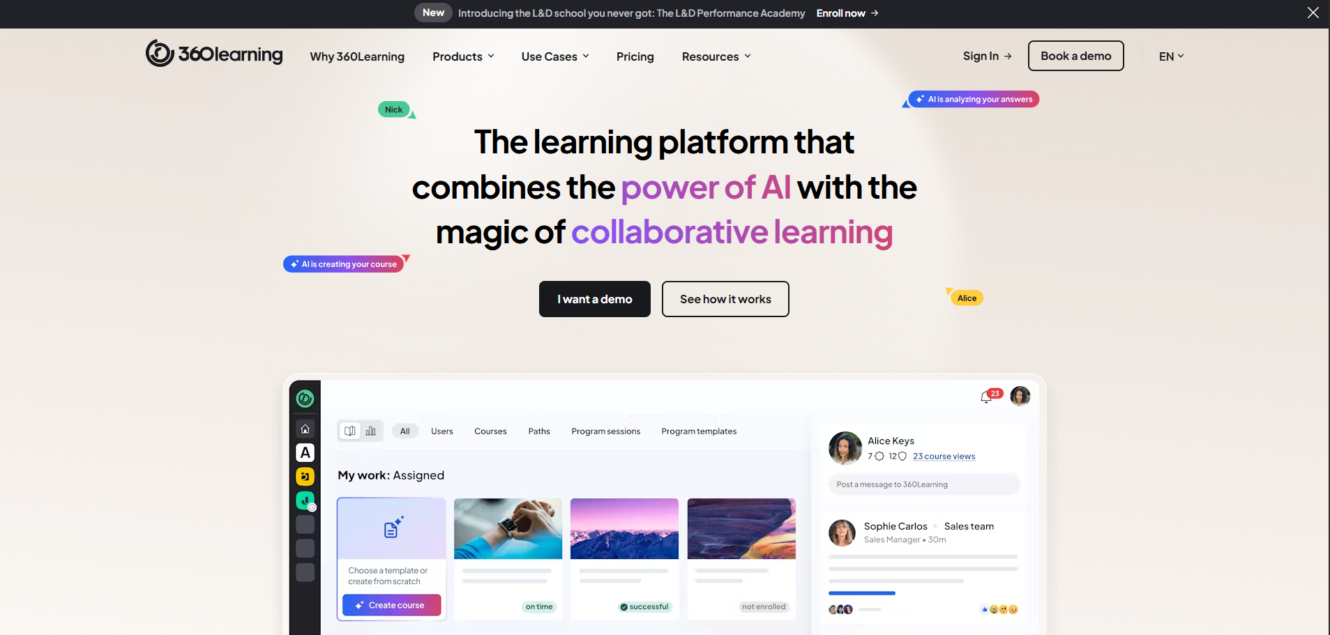 360 Learning, LMS platform