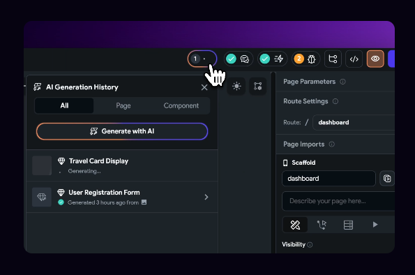 FlutterFlow AI prompt to Conponent