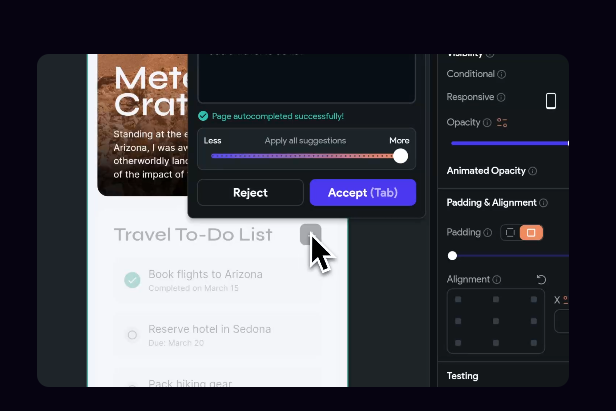 FlutterFlow Page Autocomplete