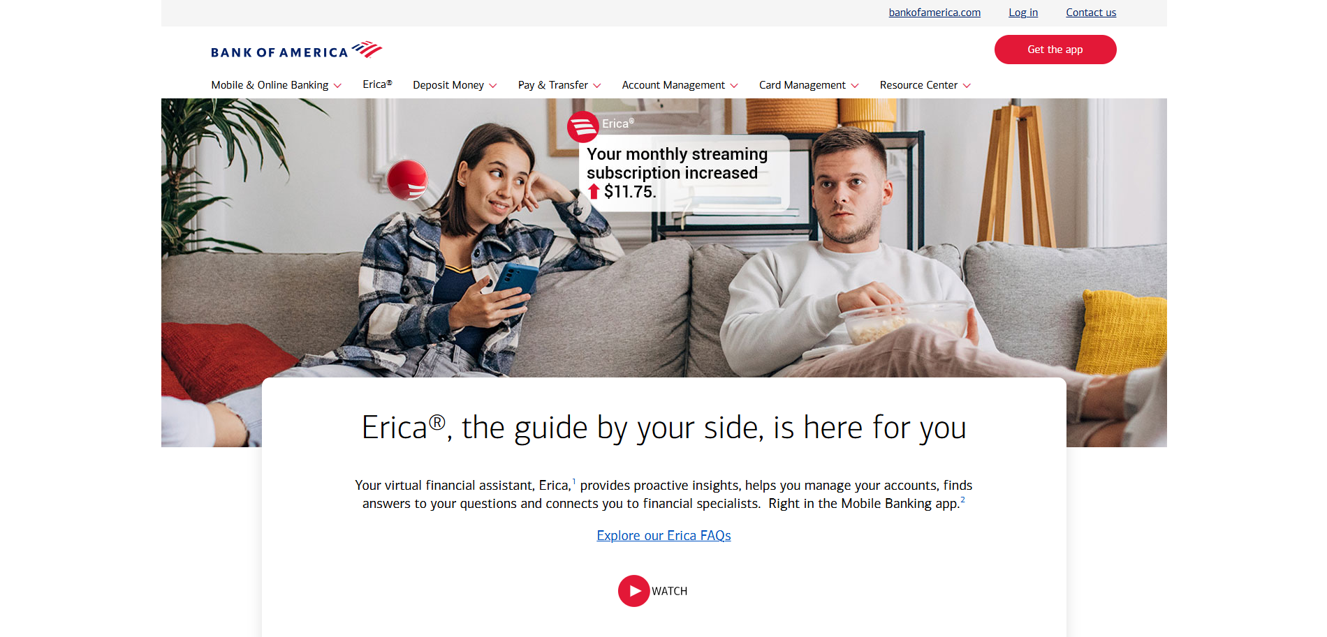 Bank of America's Erica Chatbots