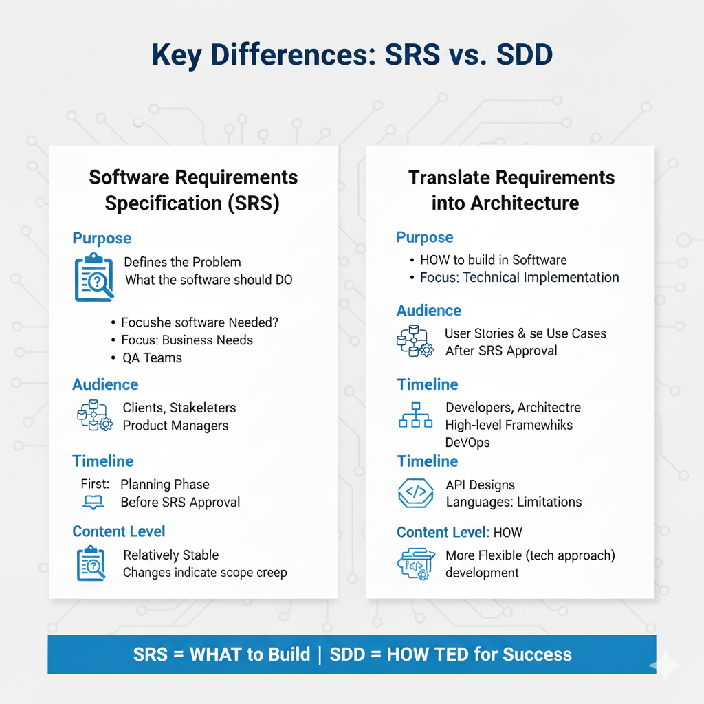 Key Differences: SRS vs SDD