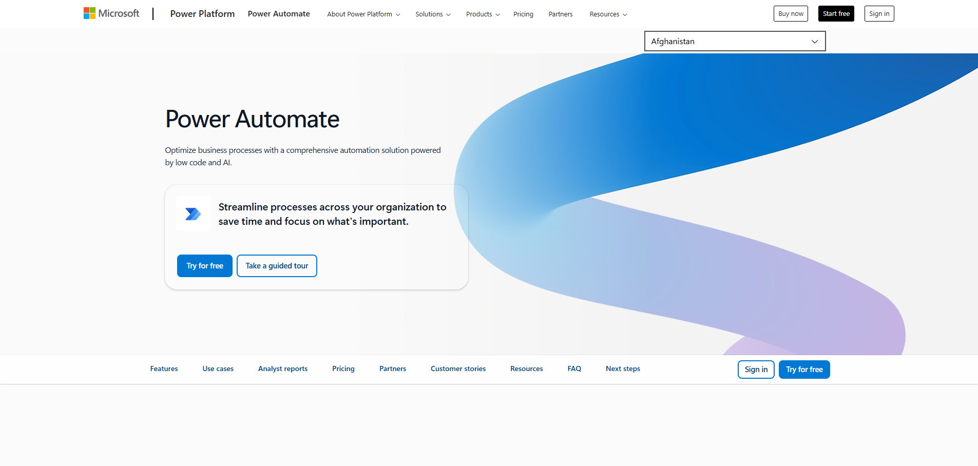 Microsoft Power Automation Best AI Workflow Automation Tool
