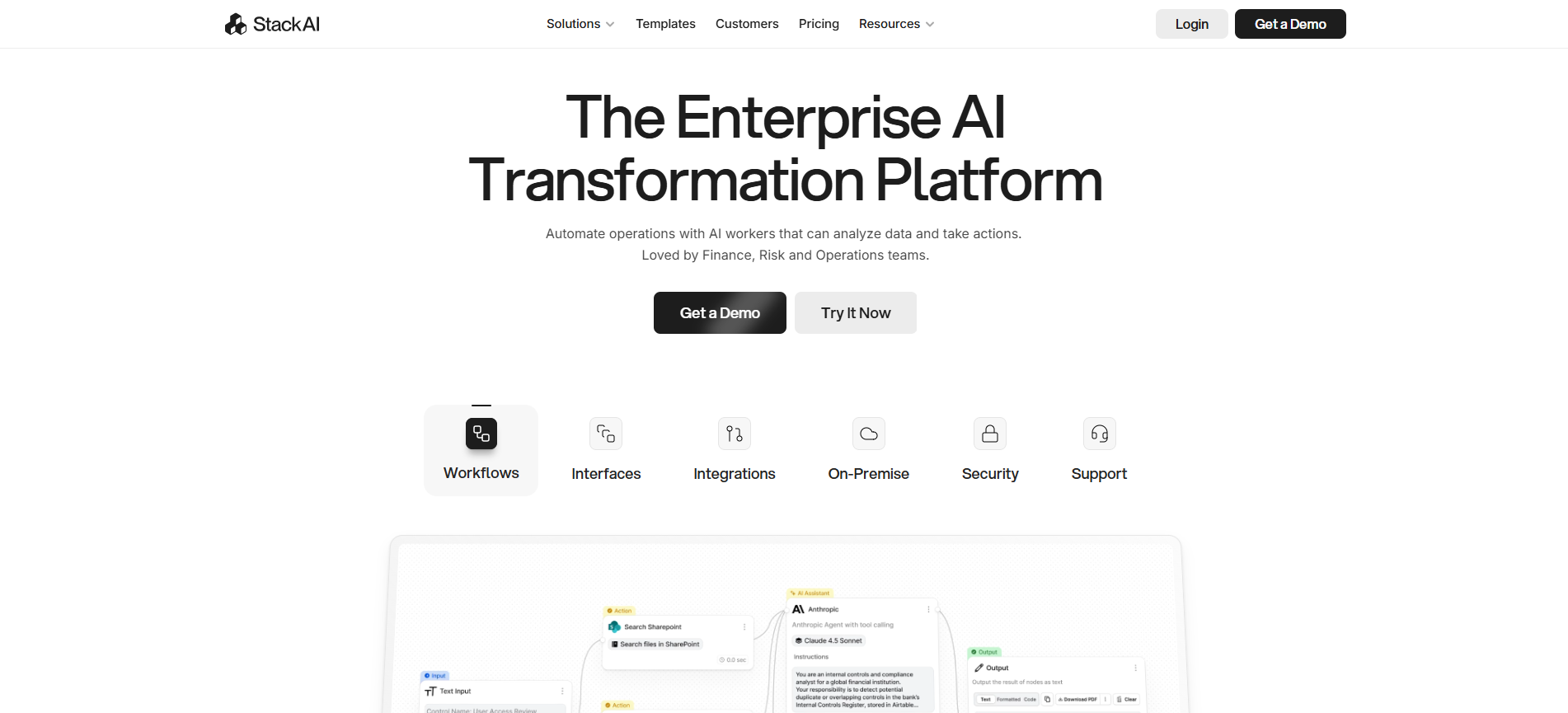 Stack AI Best AI Workflow Automation Tools For Startups in 2025