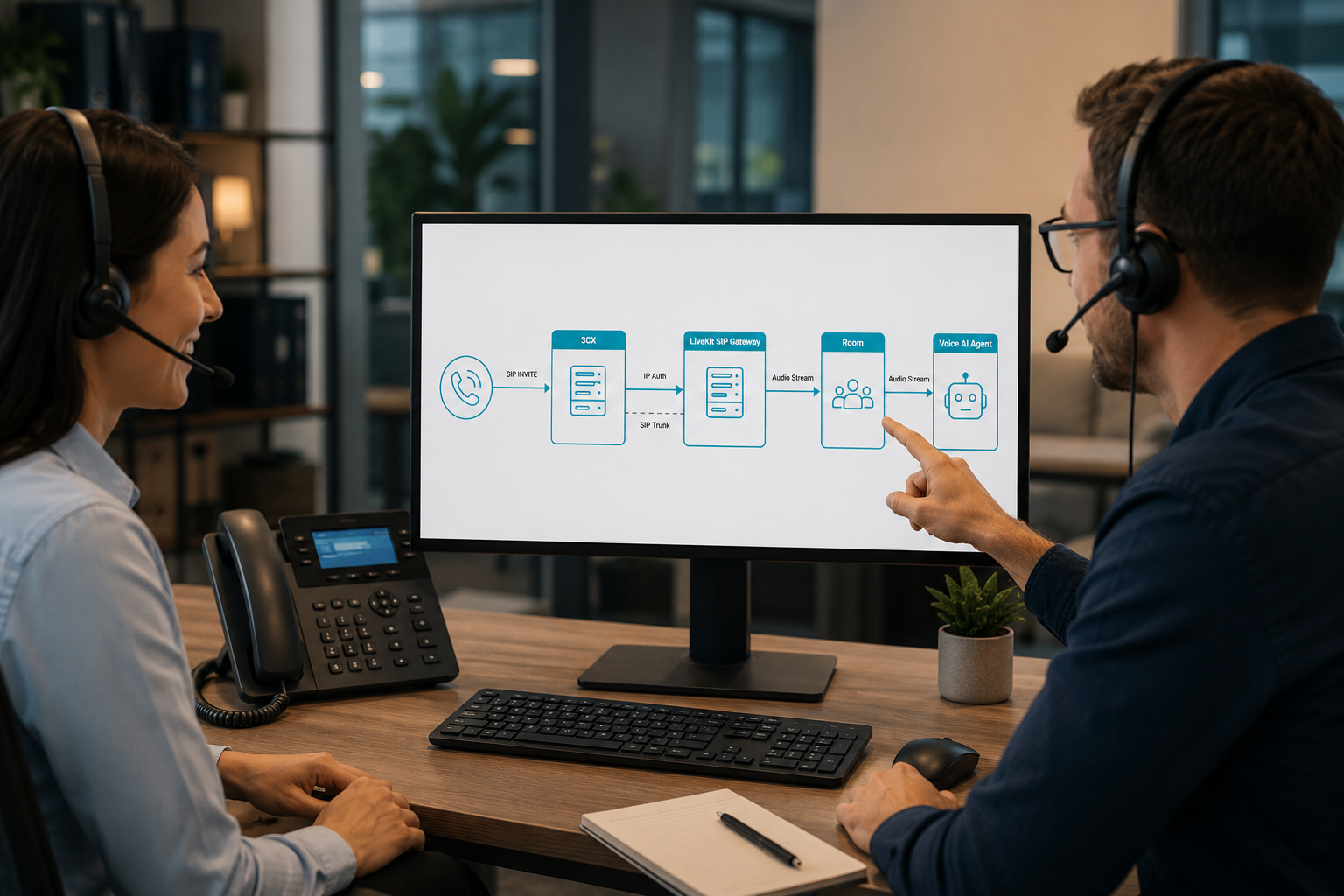 LiveKit + 3CX: Building a Real-Time Voice AI Agent with Sub-300ms Latency