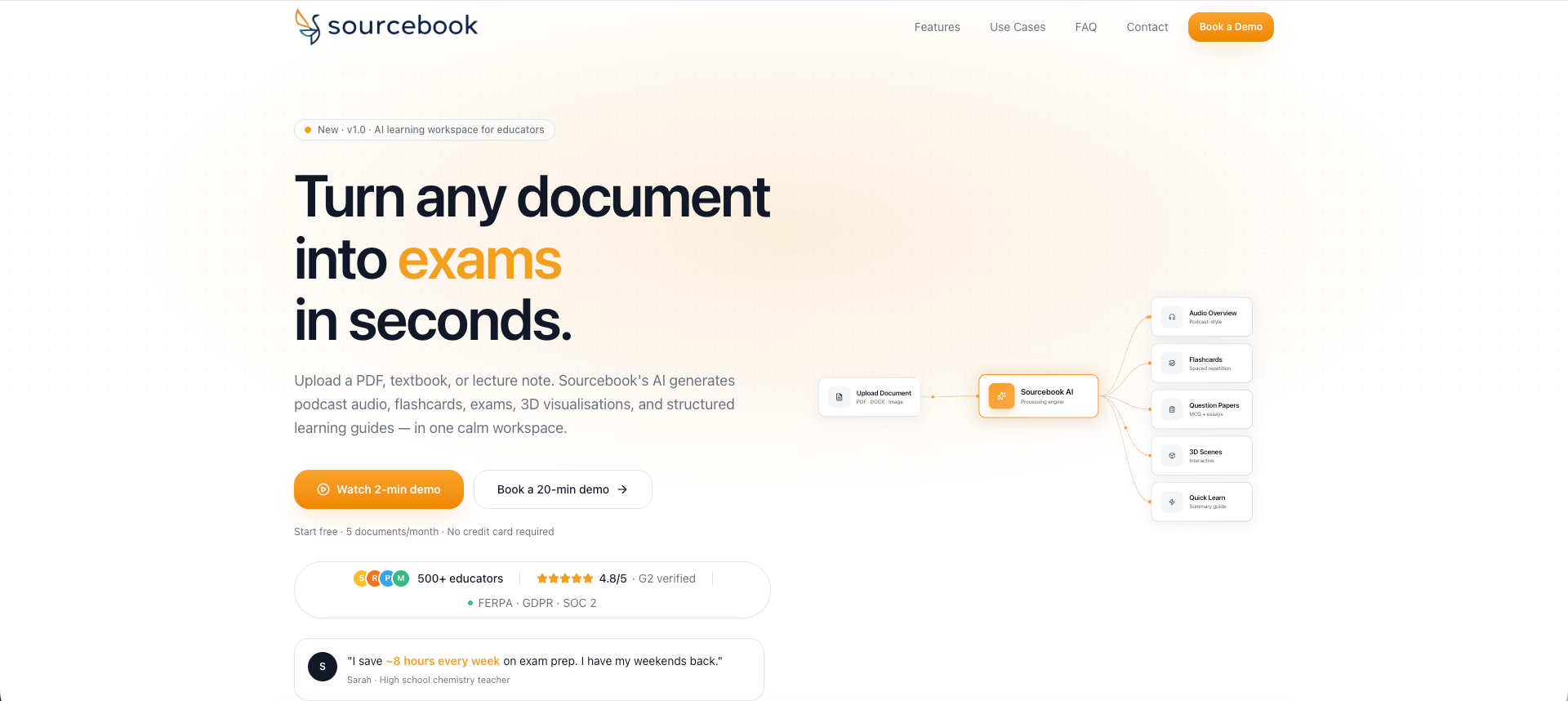 Source Book AI learning workspace dashboard