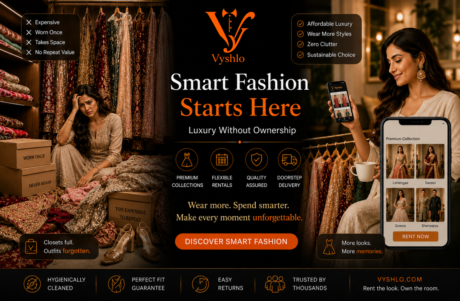 Smart Fashion Starts with Vyshlo Rentals