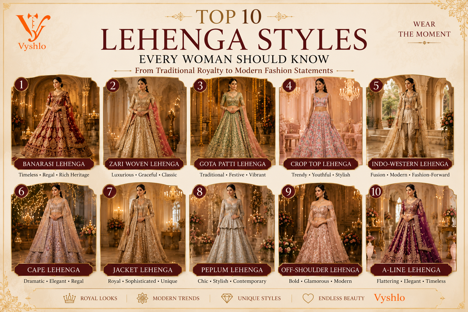 10 Lehenga Styles Every Bride Should Know